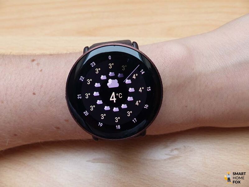 Man sieht das Wetter auf der Polar Ignite 3.